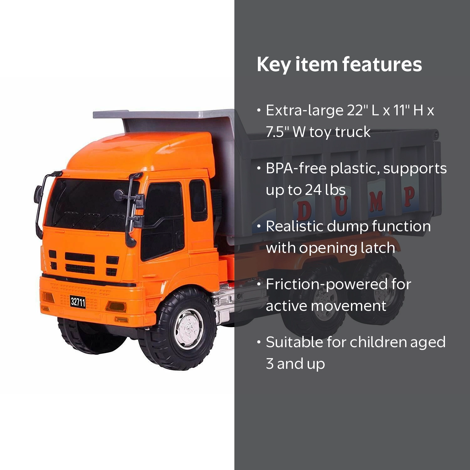 BIG DADDY, Heavy Extra Large Construction Dump Truck, 22