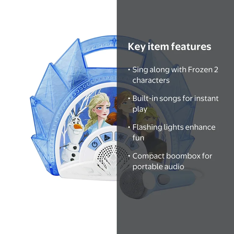 Disney's Frozen 2 Sing Along Boombox with Microphone for Kids