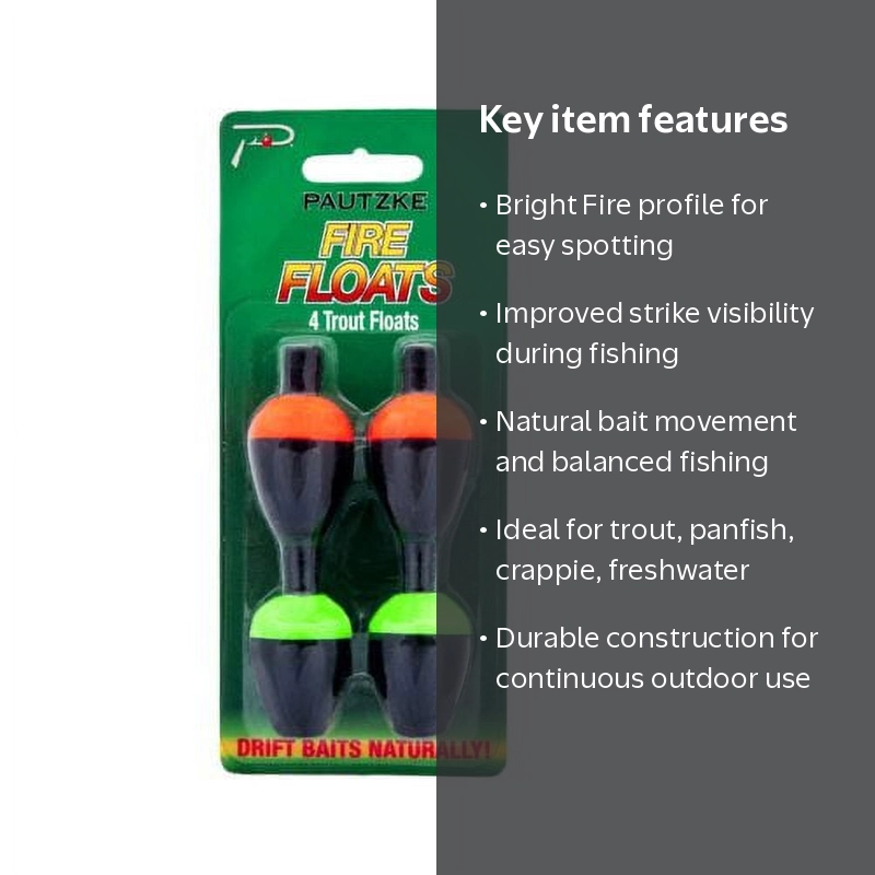 Pautzke Fire Fishing Floats High-Visibility 4-Pack - Walmart.com