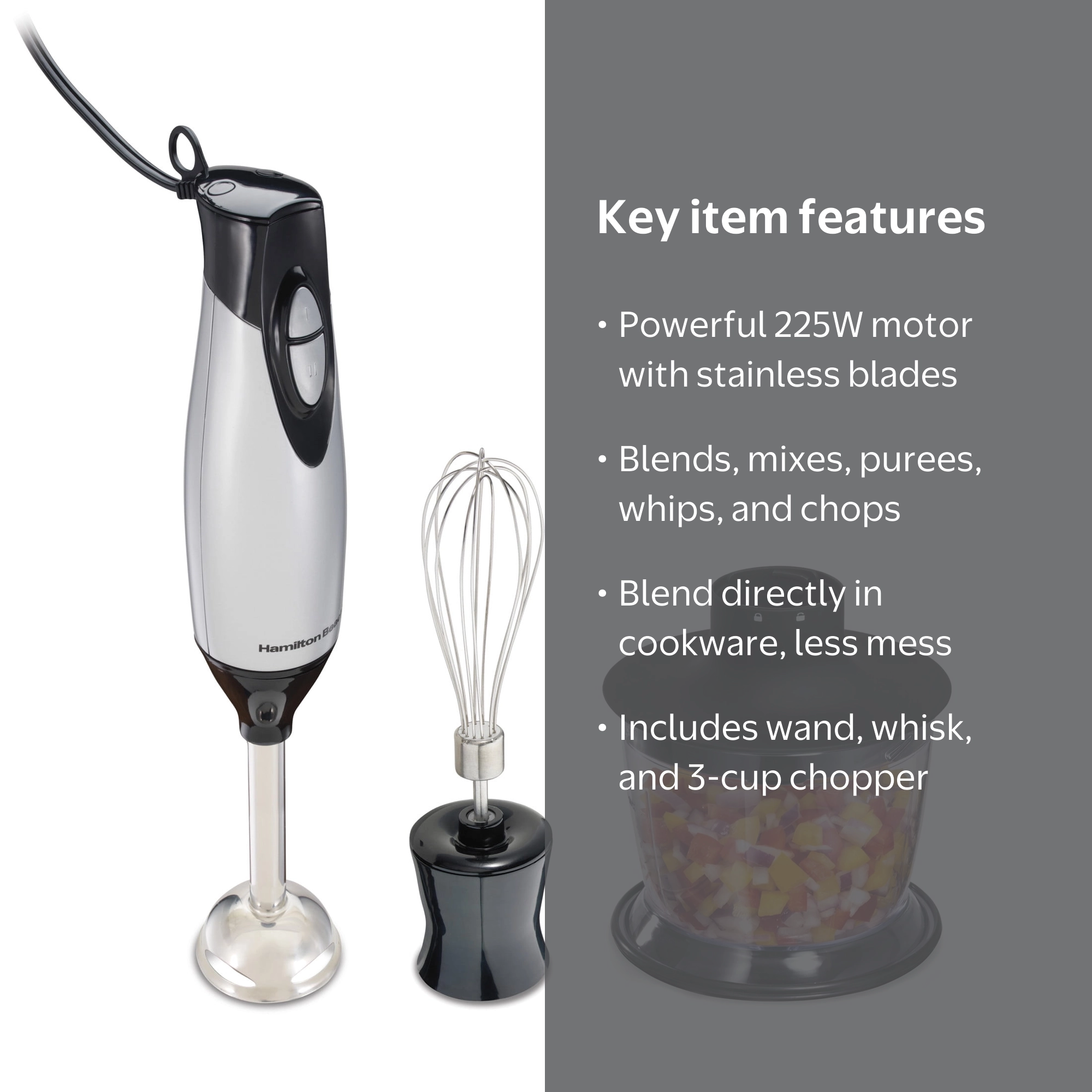 Hamilton Beach 4-in-1 Kitchen Power Hand Blender with Attachments