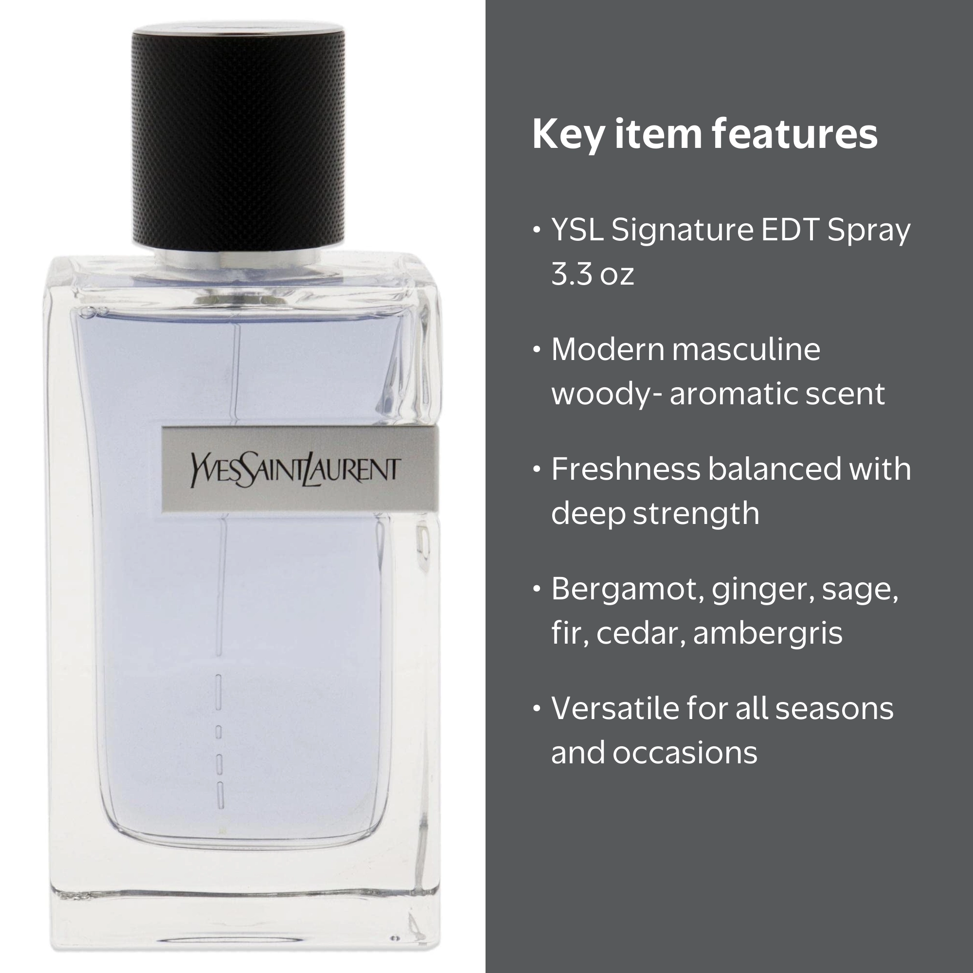 Yves Saint Laurent Men's Y EDT Spray 3.3 oz Fragrance - Walmart.com