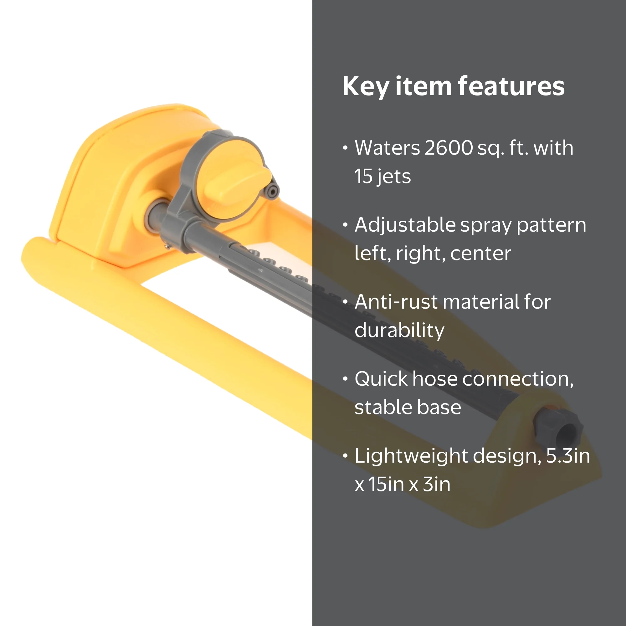 Expert Gardener Oscillating Sprinkler to Cover 2600 sq ft with 15