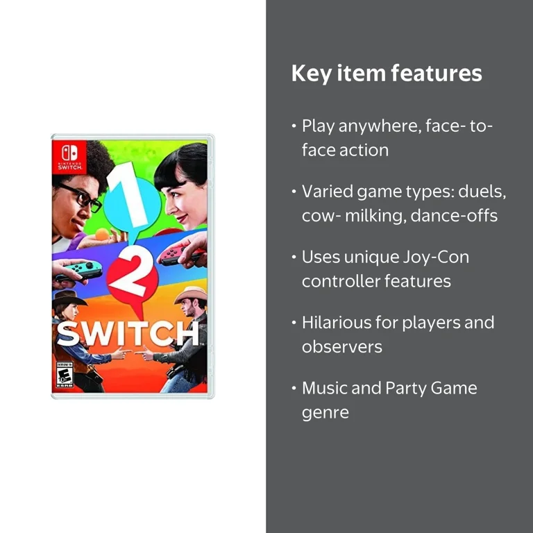 Nintendo, 1-2 Switch, Physical Nintendo Switch Music Party Game