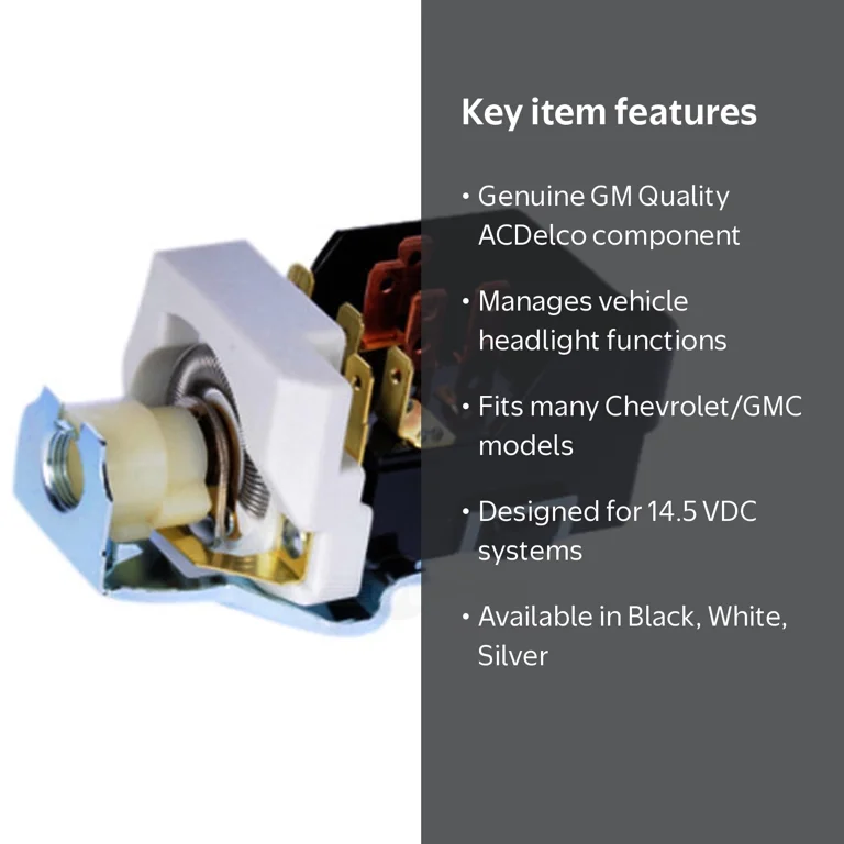ACDelco Genuine GM Headlight Switch Fits select: 1980-1986