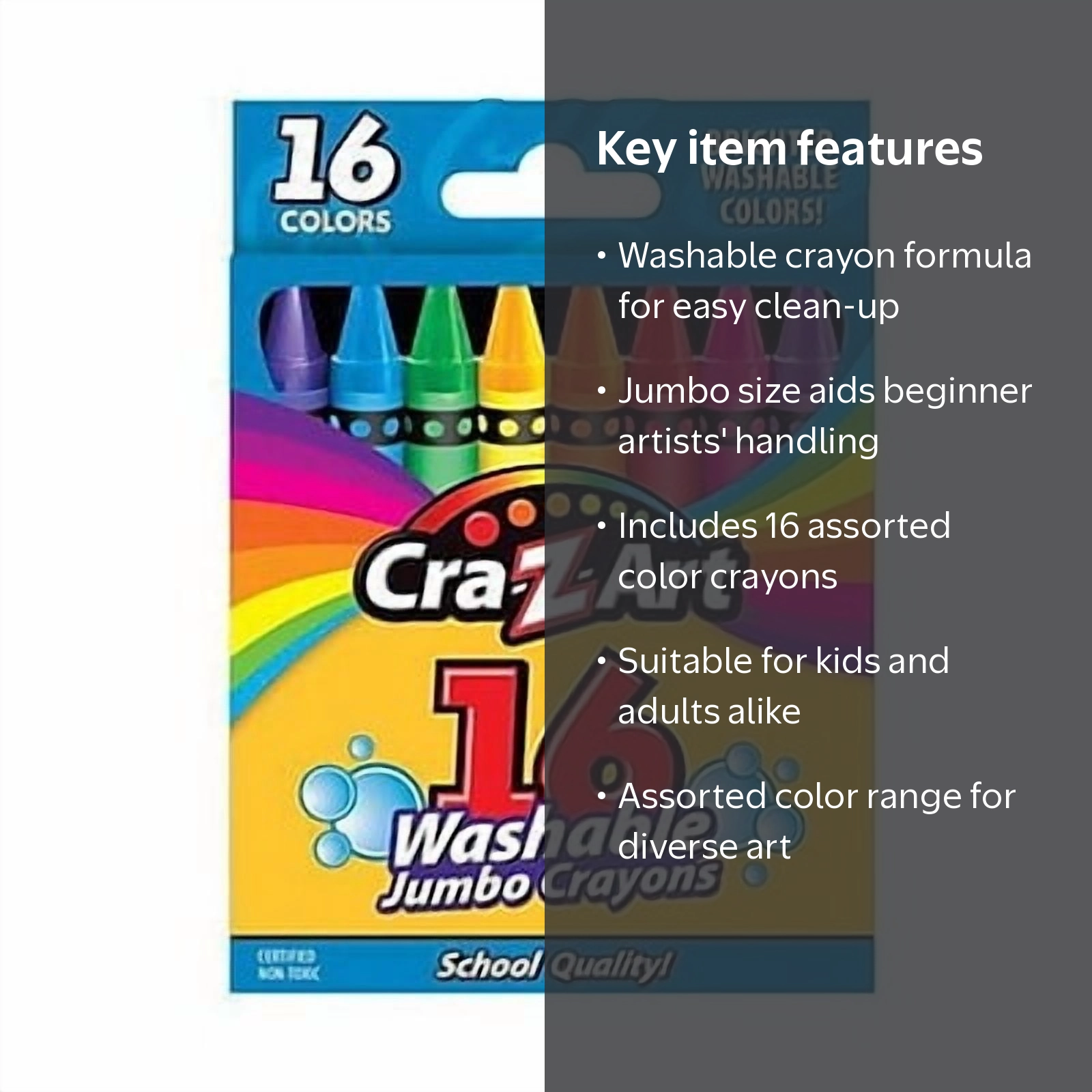 Cra-Z-Art, Washable Jumbo Crayons, Assorted Colors - Walmart.com