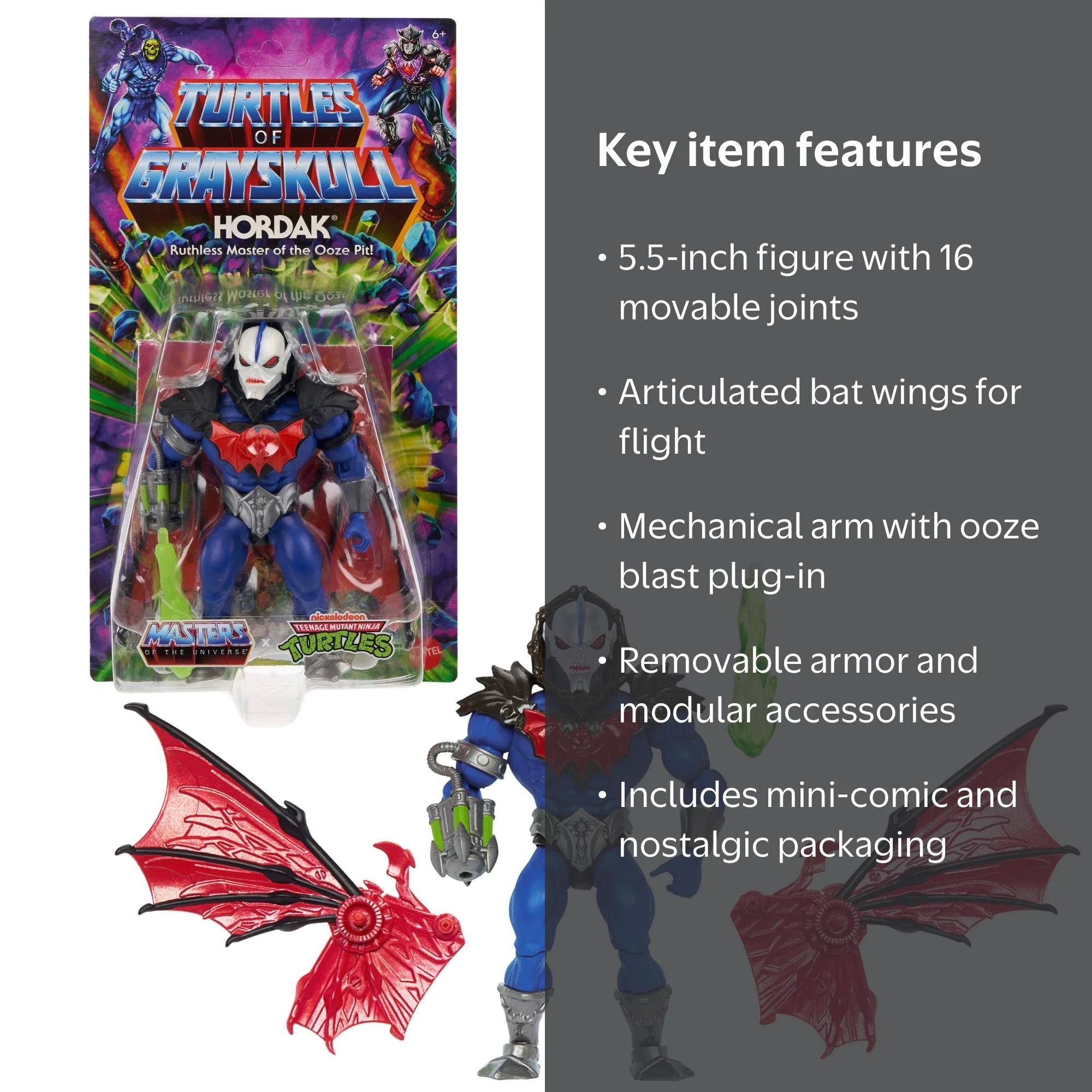 Masters of the Universe Origins Turtles of Grayskull Hordak Action