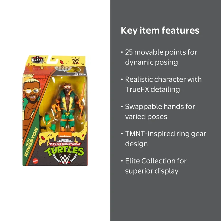 2024 WWE Elite TMNT Kofi Kingston Action Figure - Walmart.com