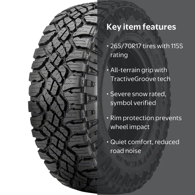 JLラングラー 純正スタッドレスタイヤ　goodyear 265/70r17 Goodyear Wrangler DuraTrac 265/70R17 115S All Terrain Light Truck