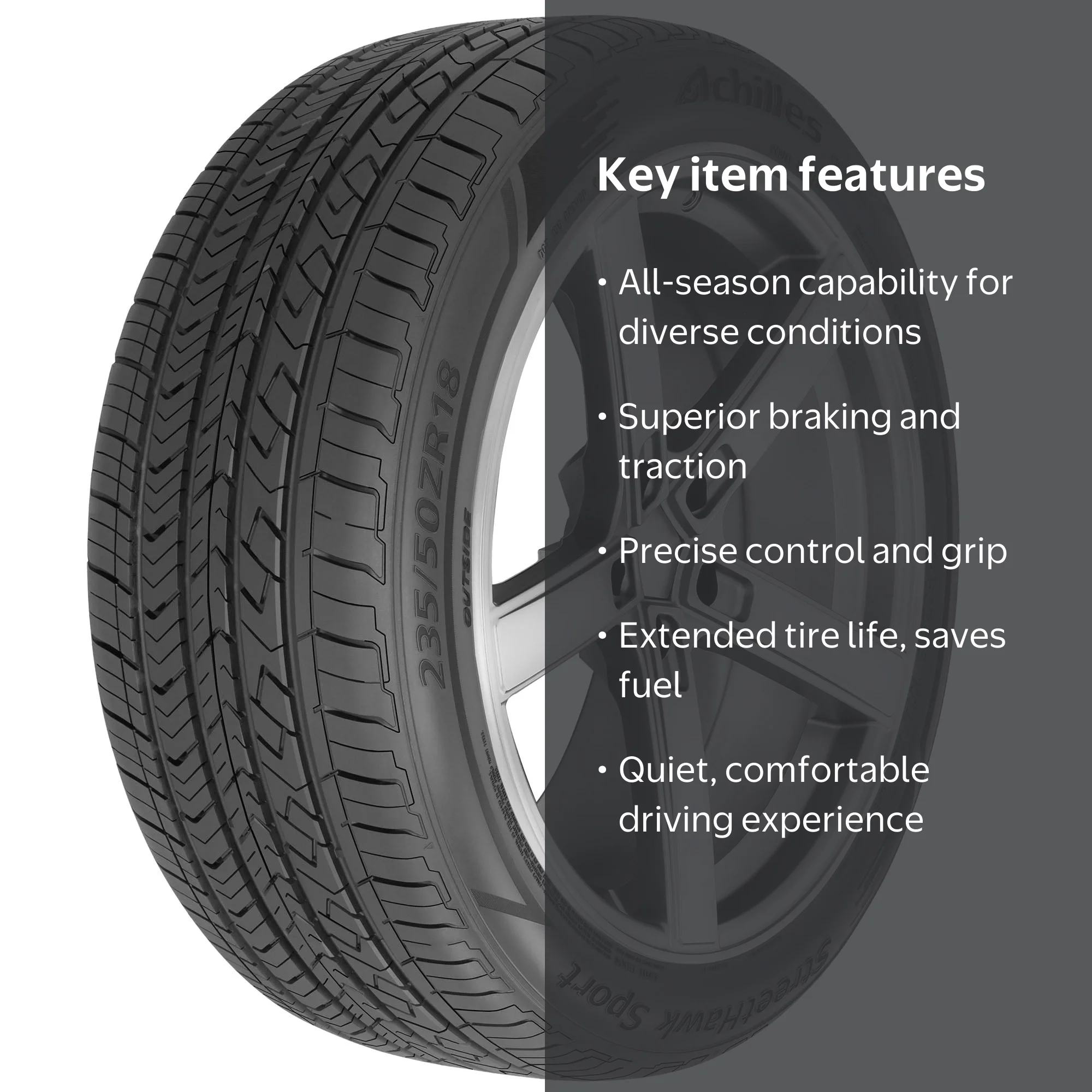 Achilles Street Hawk Sport UHP 225/45ZR18 95W XL Passenger Tire