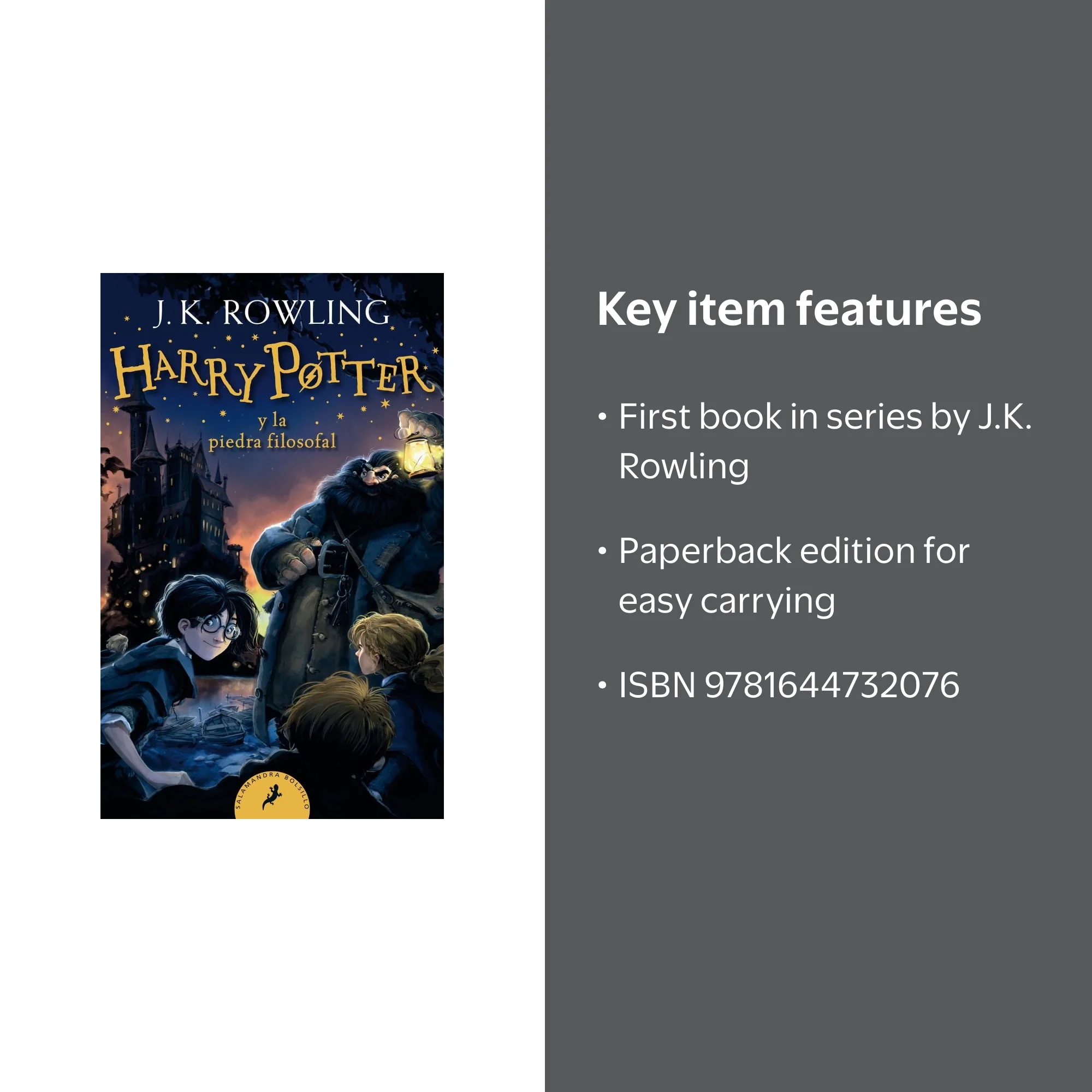 J. K. Rowling, Harry Potter Paperback, La Piedra Filosofal, First