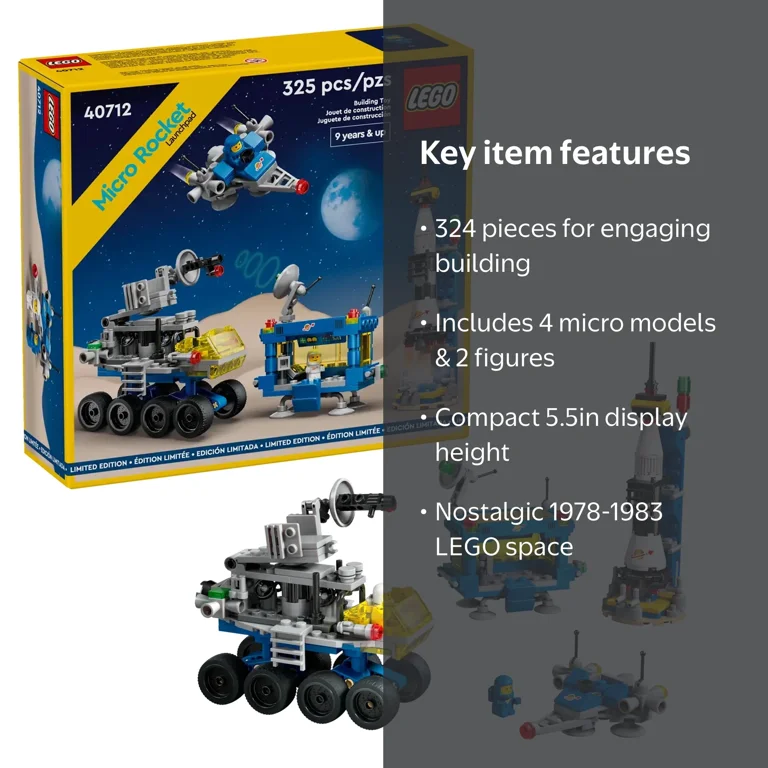 LEGO, Micro Rocket Launchpad, 40712, Nostalgic Space Set - Walmart.com