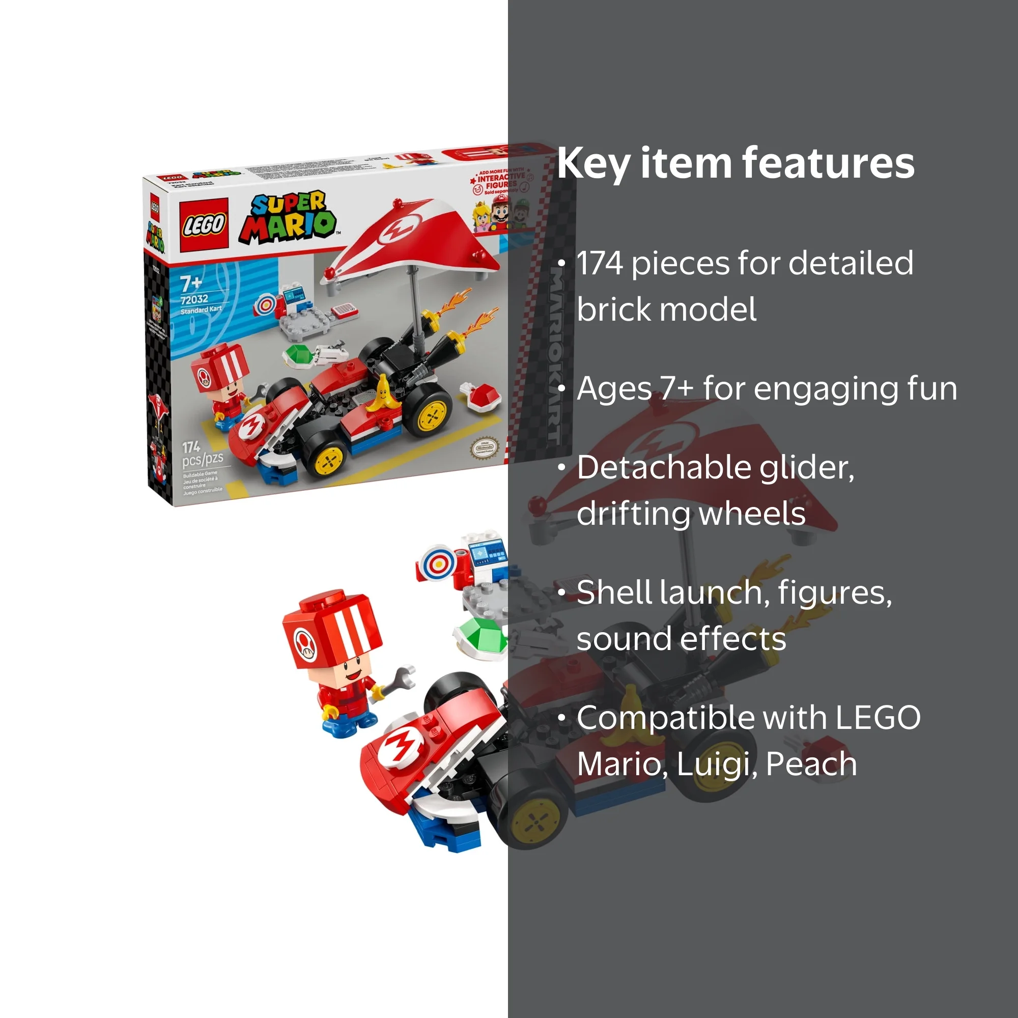 LEGO Super Mario: Mario Kart Standard Kit, 72032, Collectible Toy