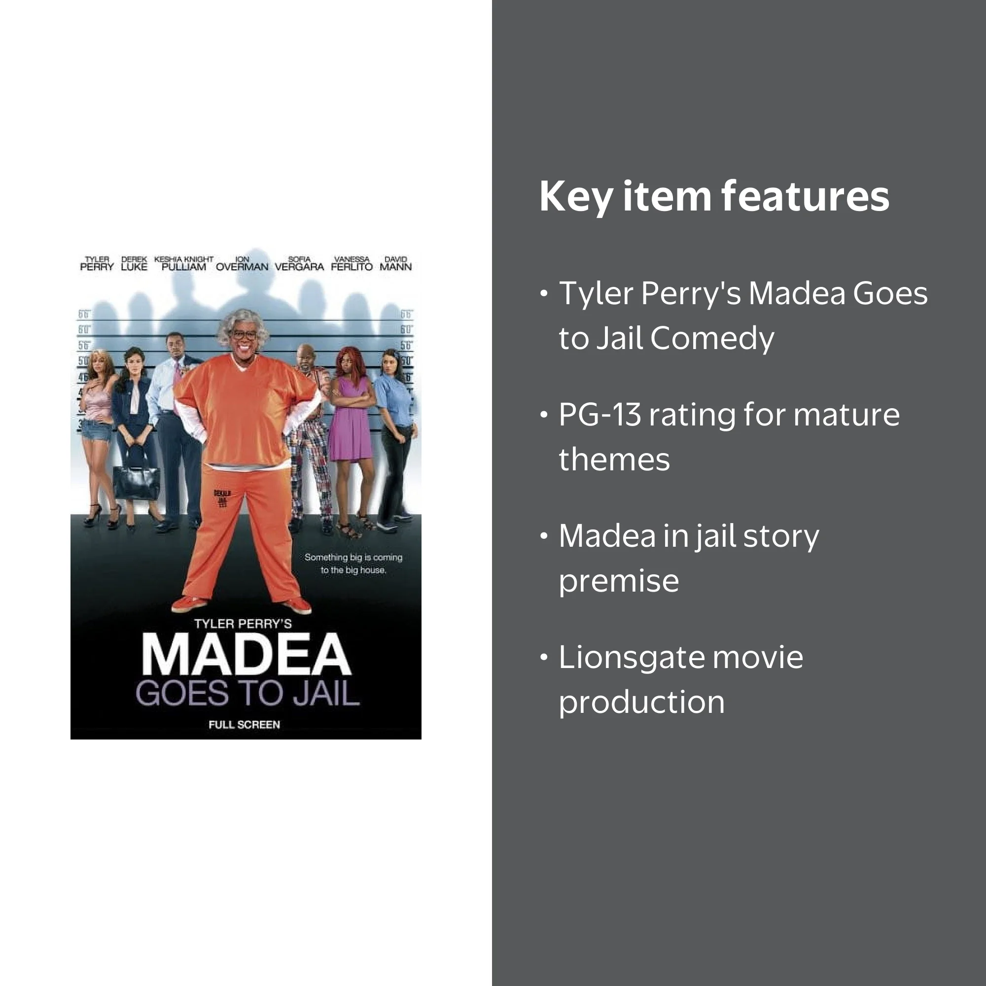 Lionsgate's Tyler Perry's Madea Goes to Jail - Comedy Movie DVD