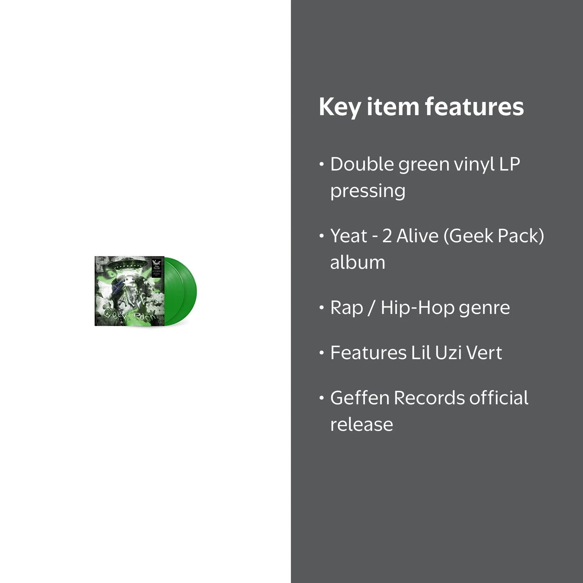 Yeat - 2 Alive (Geek Pack) - Vinyl - Green Colored Double LP