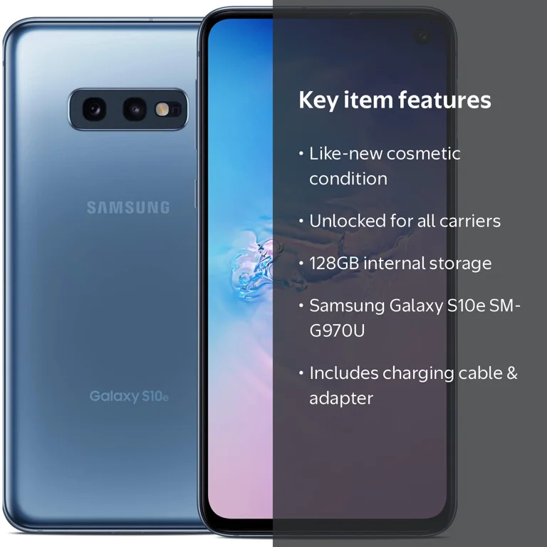 Restored Samsung Galaxy S10e SM-G970U 128GB AT&T Unlocked Restored Samsung Galaxy S10e SM-G970U 128GB AT&T Unlocked