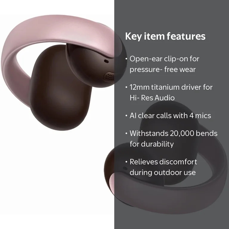 Soundcore AeroClip Open-Ear Earbuds, Adaptive Comfort & Powerful
