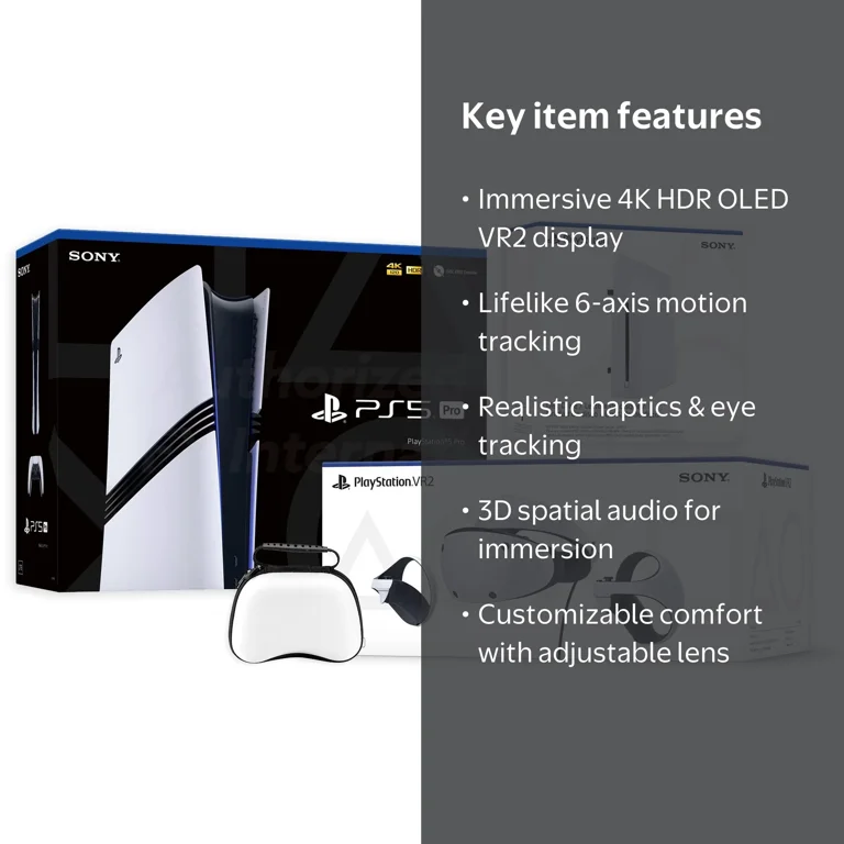 PlayStation 5 Pro & PSVR2 Deluxe Combo, VR2 Headset, Sense