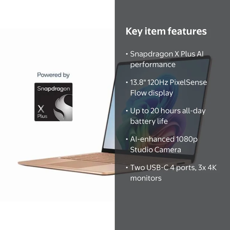 Microsoft Surface Laptop Copilot+ PC 13.8 Inch Touchscreen