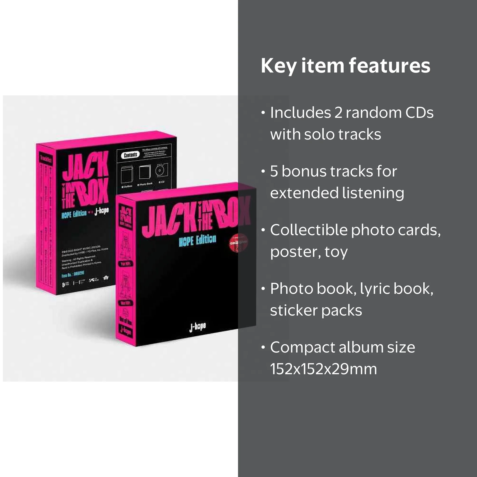 Bright Music J-Hope BTS Jack In The Box HOPE Edition CD with Photo