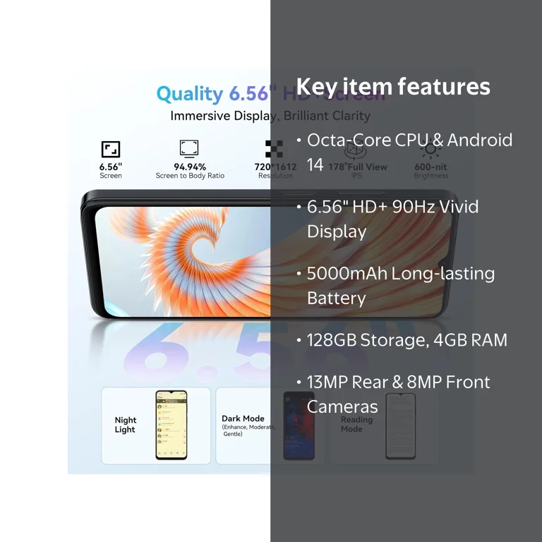 Blackview, WAVE 9C Smart Android Phone, 6.56