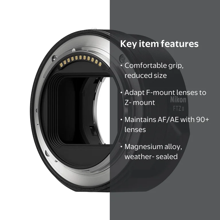 Nikon FTZ II Mount Adapter, Minimal Design, F-Mount Lens to Z