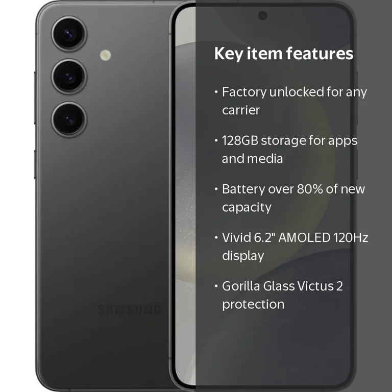 Samsung, Galaxy S24 5G, 128GB, Onyx Black, Factory Unlocked