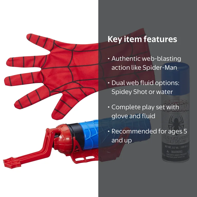 Marvel Spider-Man Super Web Slinger - Kids Hand Toy Shooter with