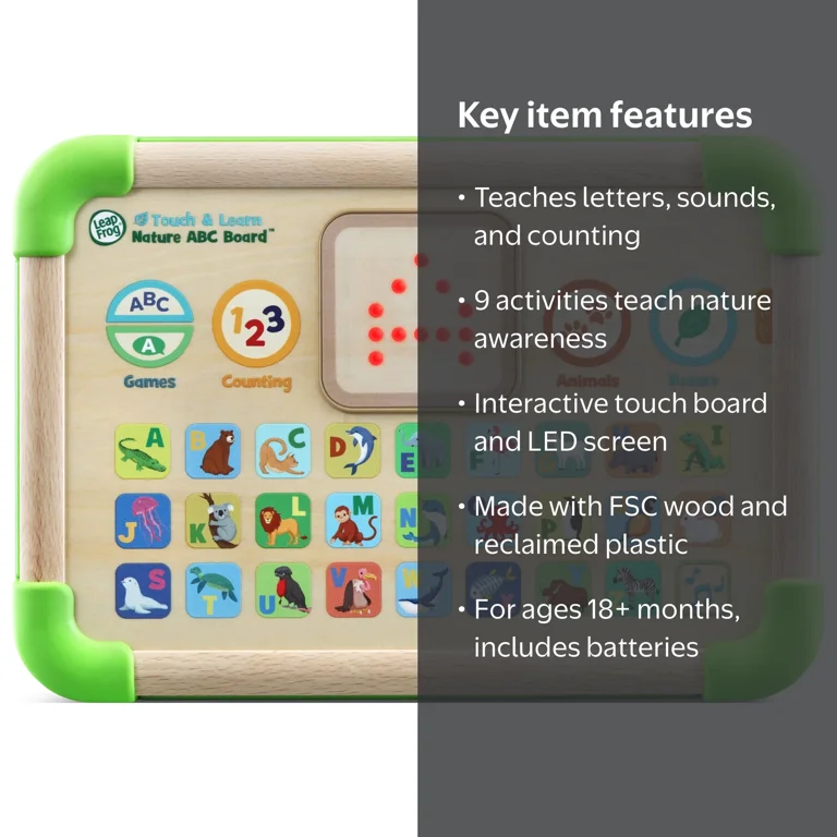 LeapFrog® Touch & Learn Nature ABC Board™ Wooden 