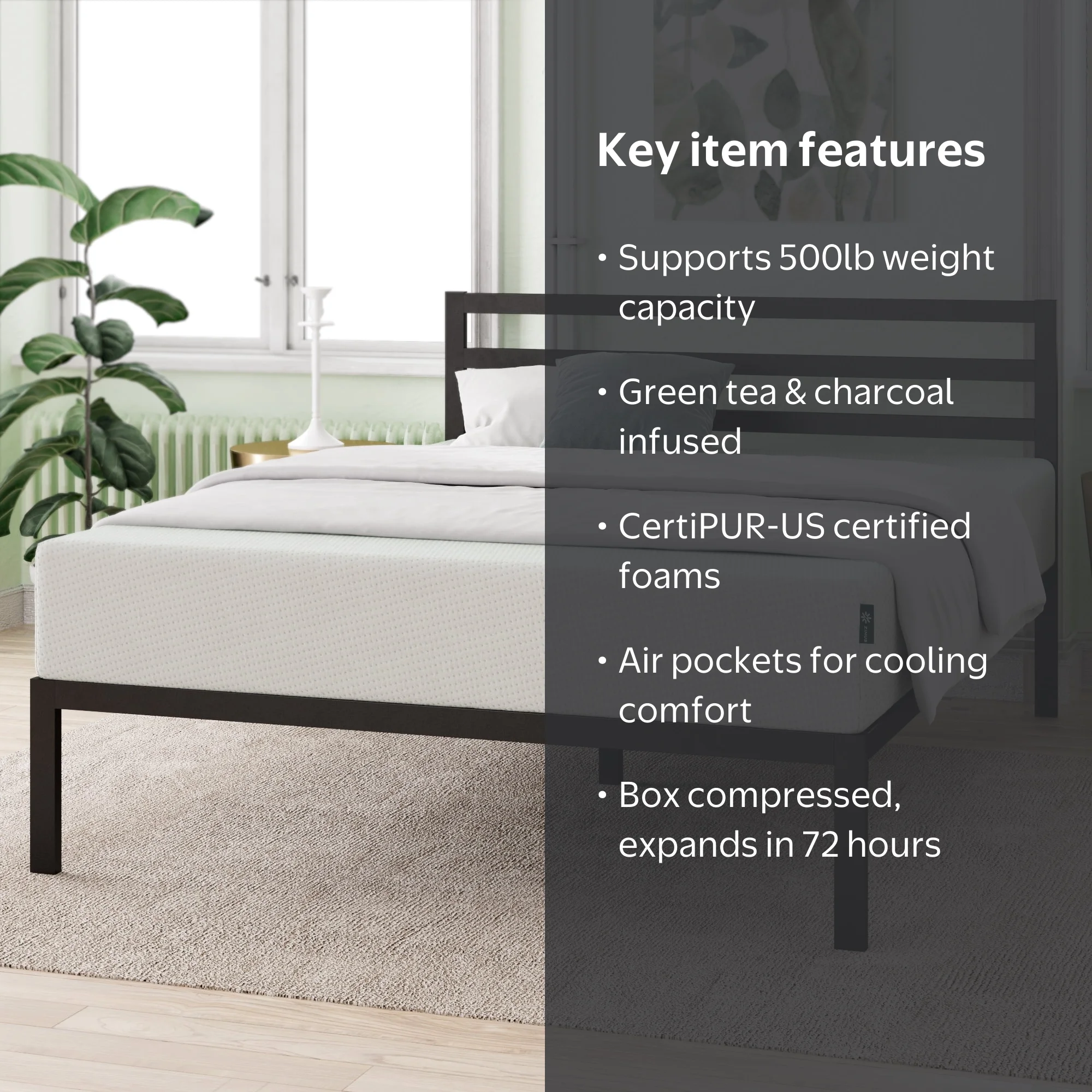 Zinus, Memory Foam Mattress, 12