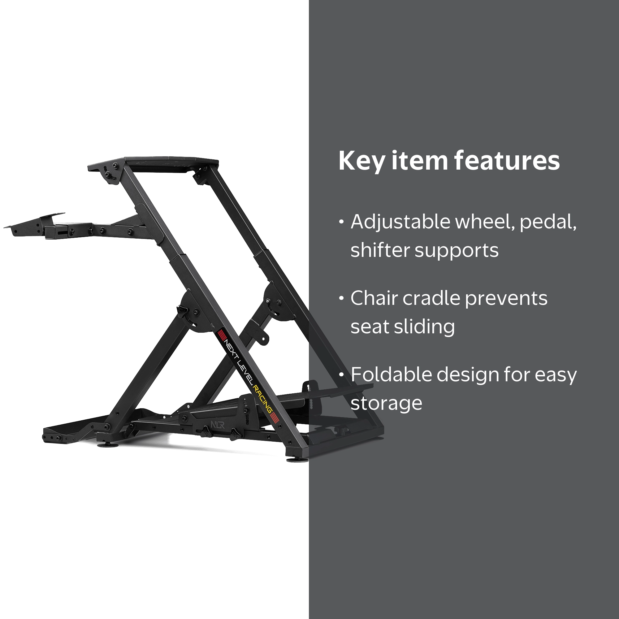 Next Level Racing Wheel Stand 2.0, Adjustable, Supports Shifter