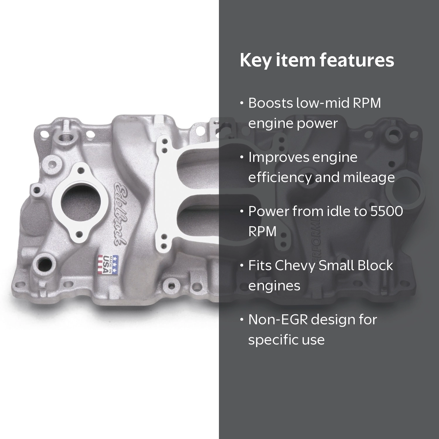 Edelbrock 2104 Performer Series Intake Manifold - Walmart.com