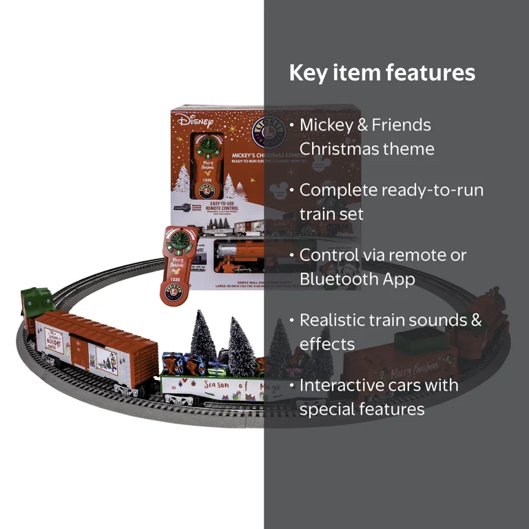 Lionel, Disney Christmas Electric O Gauge Train Set, Bluetooth