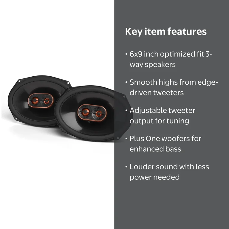 Infinity REF697MF 6x9 Inch 3 Way Car Speakers - Pair - Walmart.com