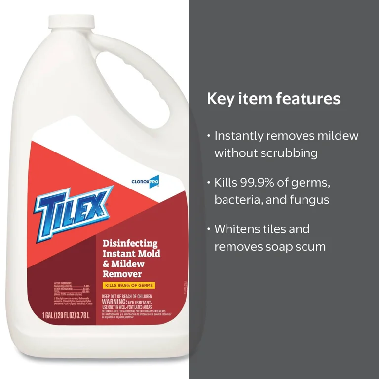Tilex, Disinfectant Mildew Remover, 128 fl oz, Pack of 4 - Walmart.com