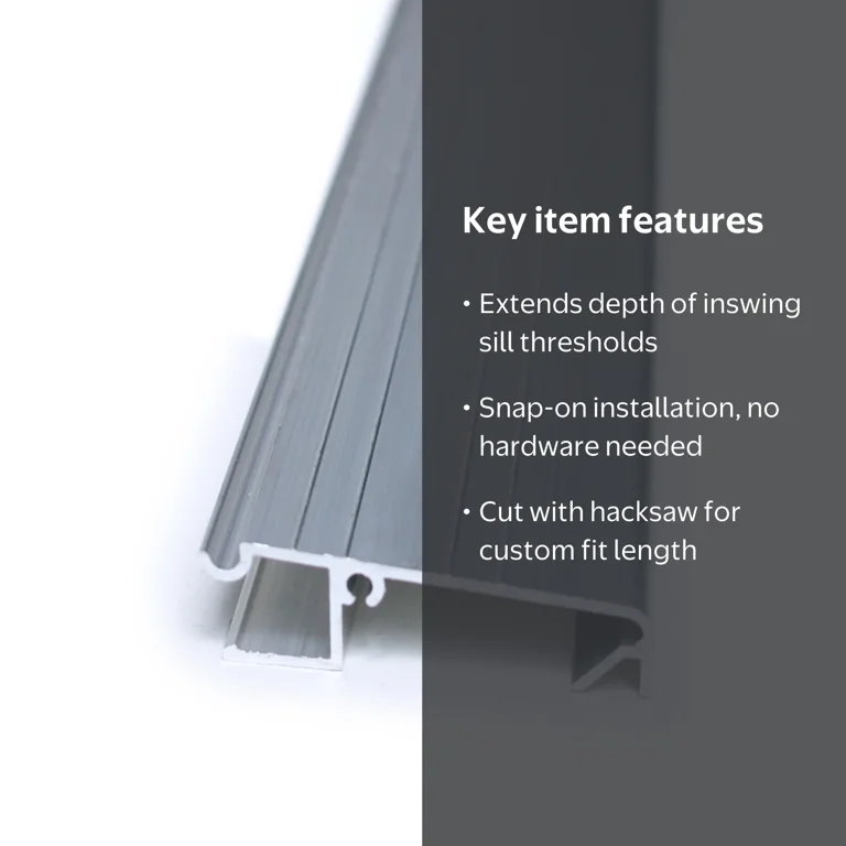 M-D Building Products 67109 72 in. Mill Aluminum Snap-on Sill