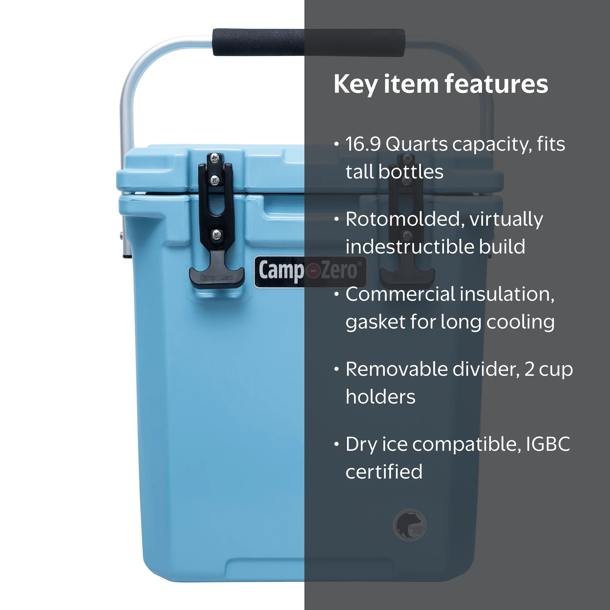 Camp-Zero 16L TALL 16.9 Quart Premium Cooler Blue - Walmart.com