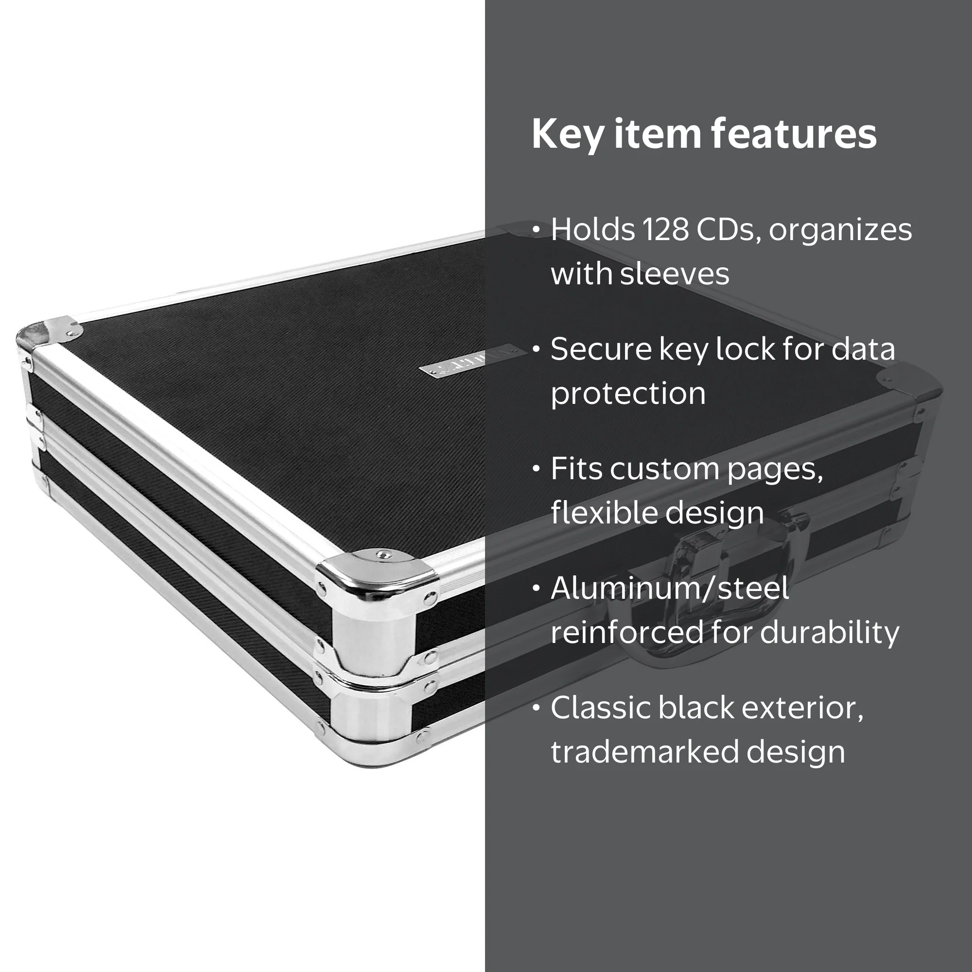 (美品)VALIEM MM Block sizeM Vaultz 128-Disc Locking Media Binder, Black, VZ01045: Computer