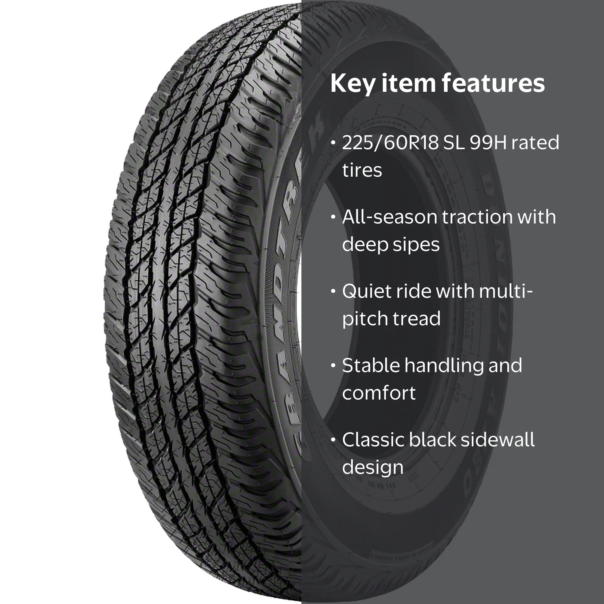 Dunlop Grandtrek AT20 All Season 225/60R18 99H Passenger Tire