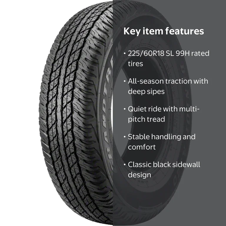 （送料無料）ＤＵＮＬＯＰ　225/60R18 Dunlop Grandtrek AT20 All Season 225/60R18 99H Passenger Tire