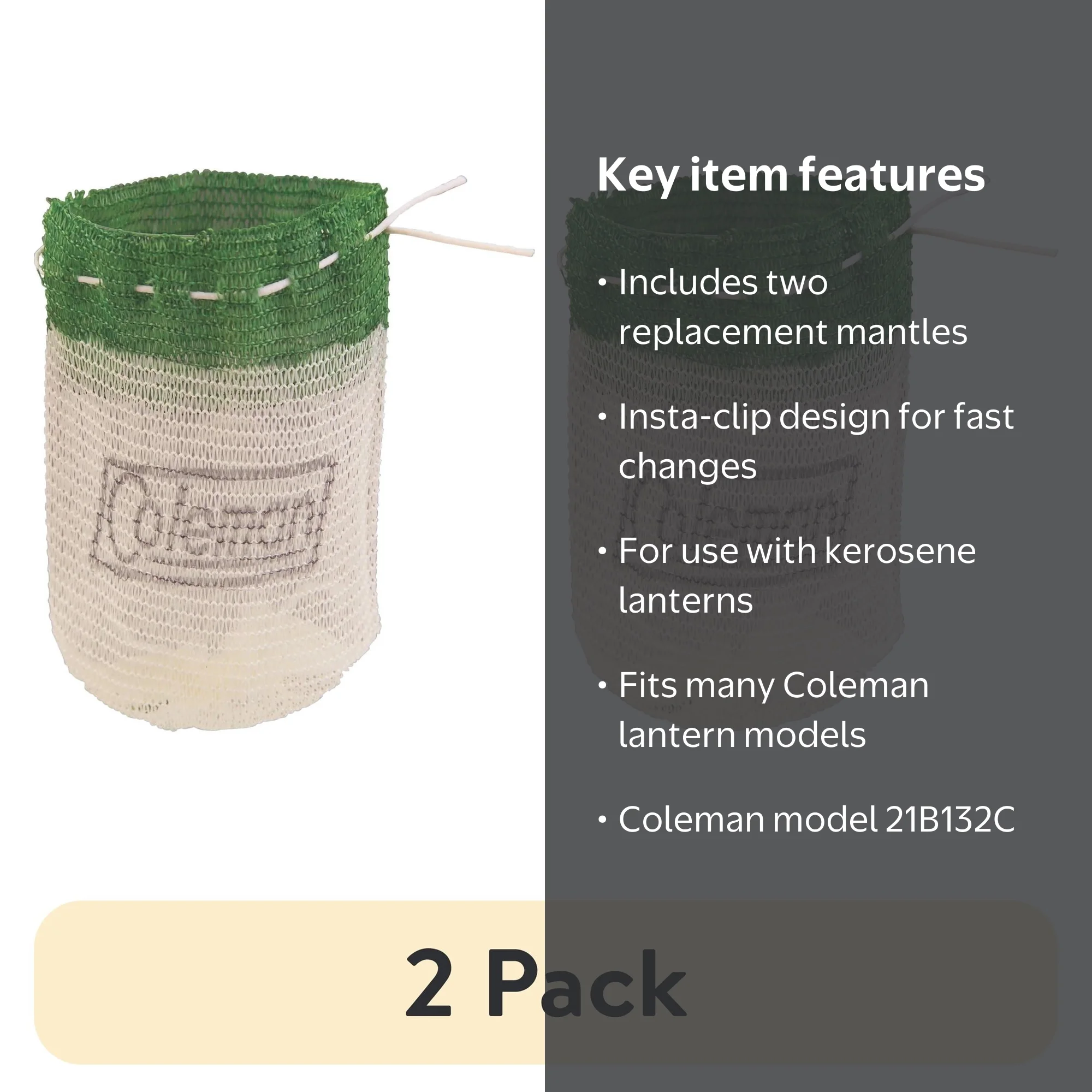 ColemanSlimCaptainChair グリーン新品未使用‼️2脚‼️ 2 pack) Coleman Insta-Clip #21 Wire Mantles for Kerosene Lanterns