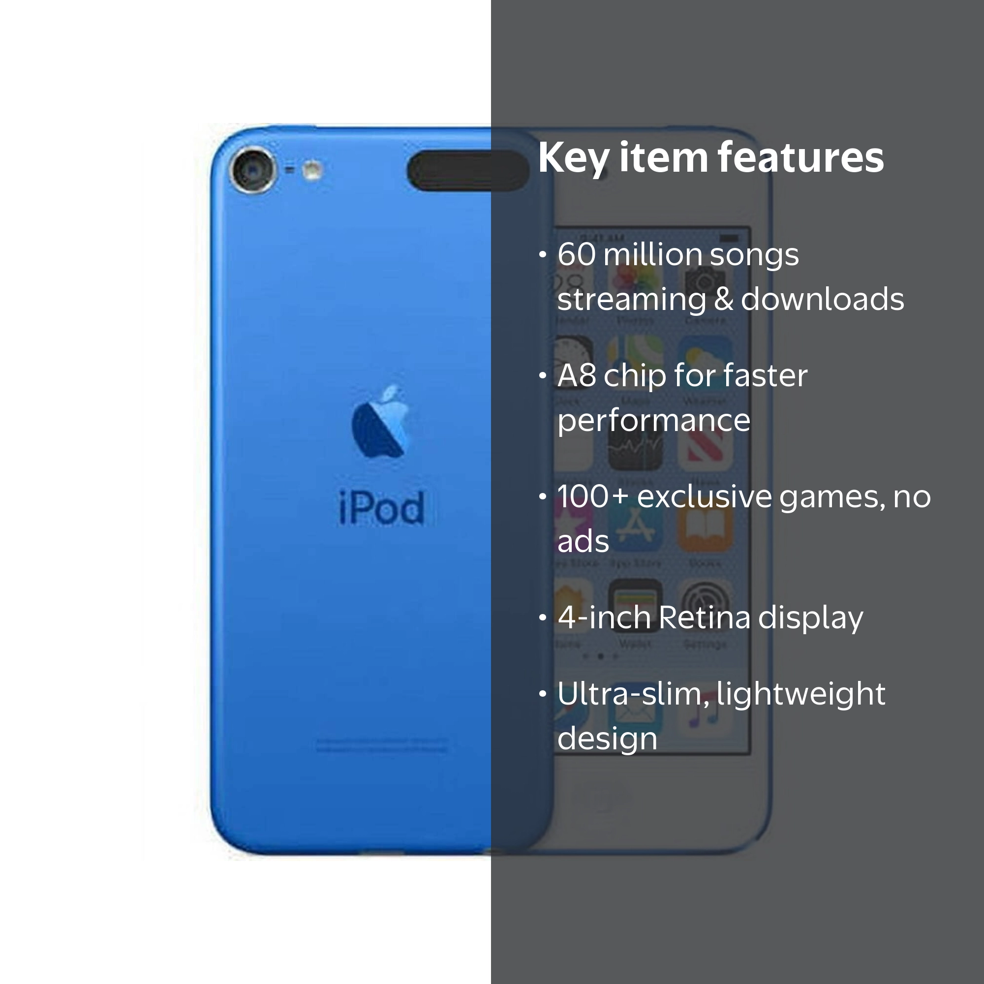 Pre-Owned Apple iPod Touch 6th Generation 32GB Blue in Plain White