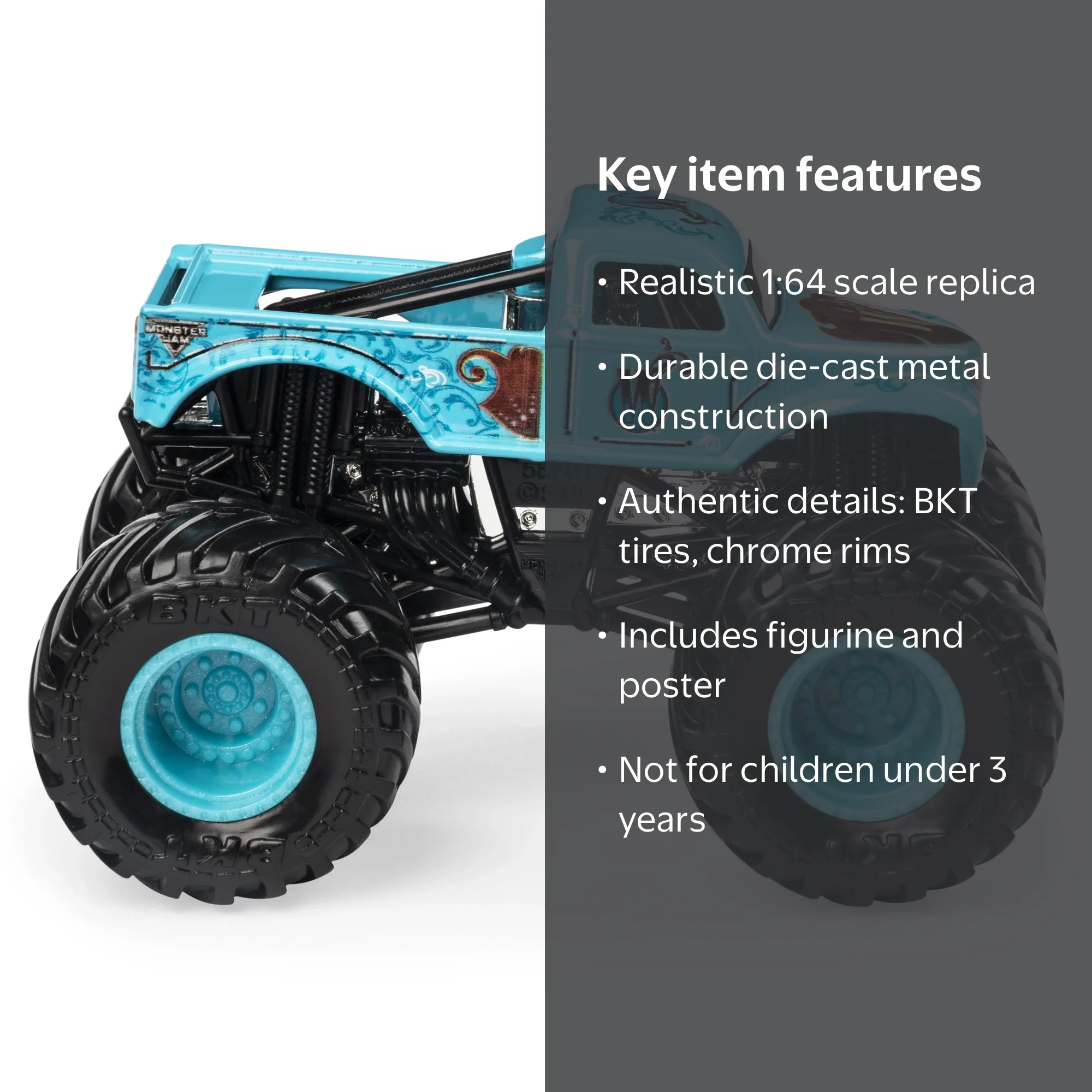 Monster Jam, Official W Monster Truck, Die-Cast Vehicle, Danger