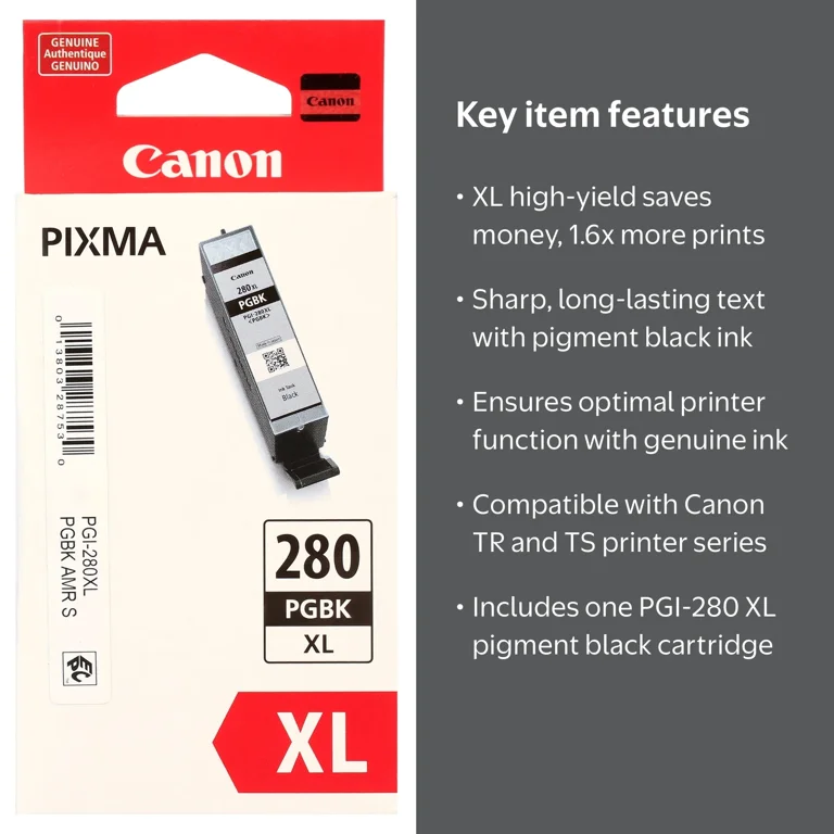 Canon, Ink Cartridge, PGI-280 XL Pigment Black, High Yield