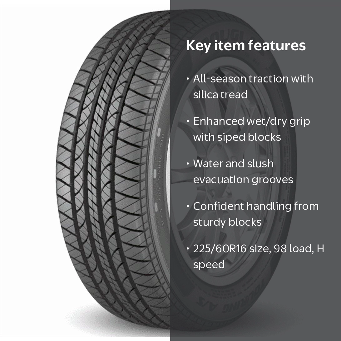 kraken225／60R16 Douglas Touring A/S 225/60R16 98H All-Season, silica tread