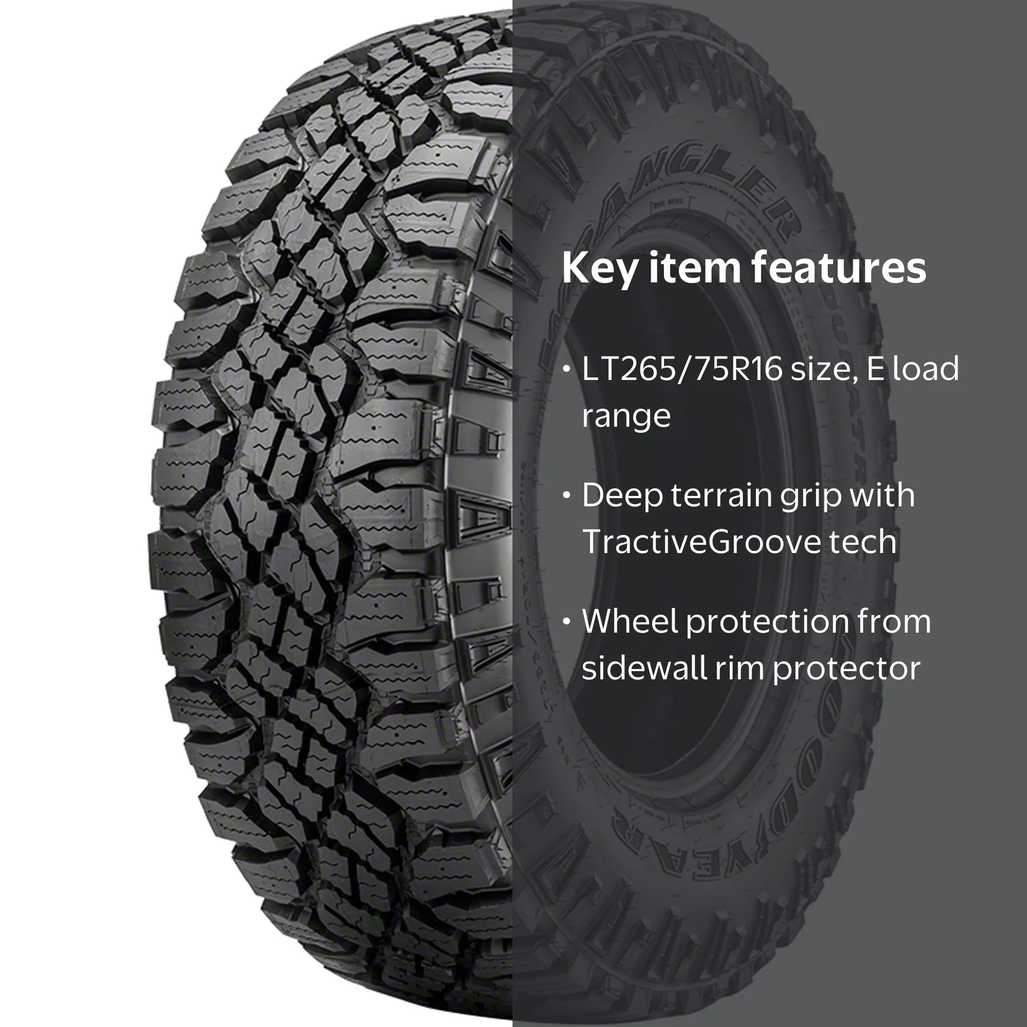 goodyearWranglerデュラトラック中古4本265/75r16 k2-_0f76c331-ef9e-4fe1-93c9-