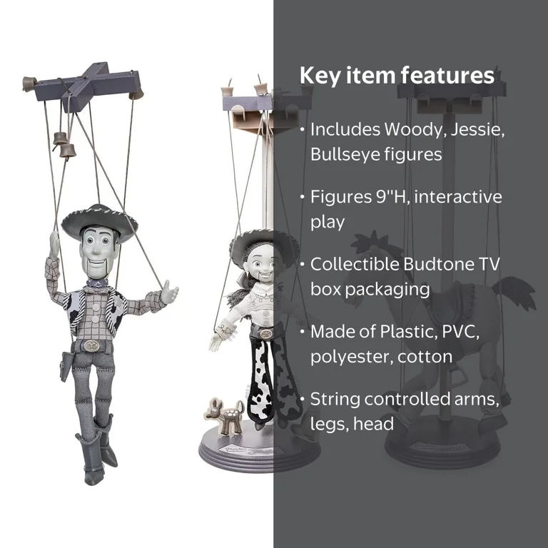 Disney Toy Story 3pk Woody‚Äôs Roundup Marionette Set, Black