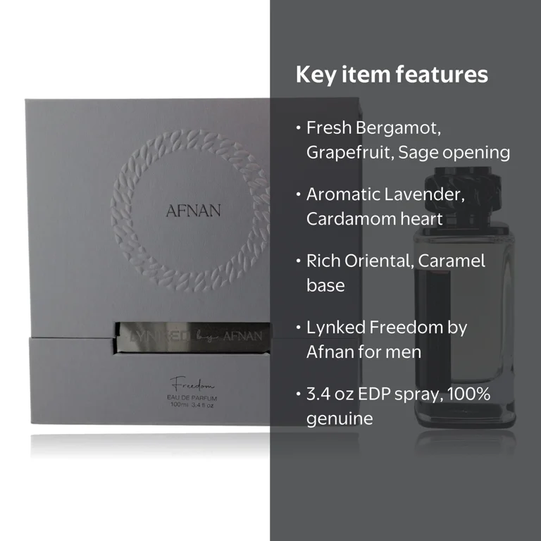 Afnan, Lynked Freedom by Afnan, 3.4 oz EDP spray for Men - Walmart.com