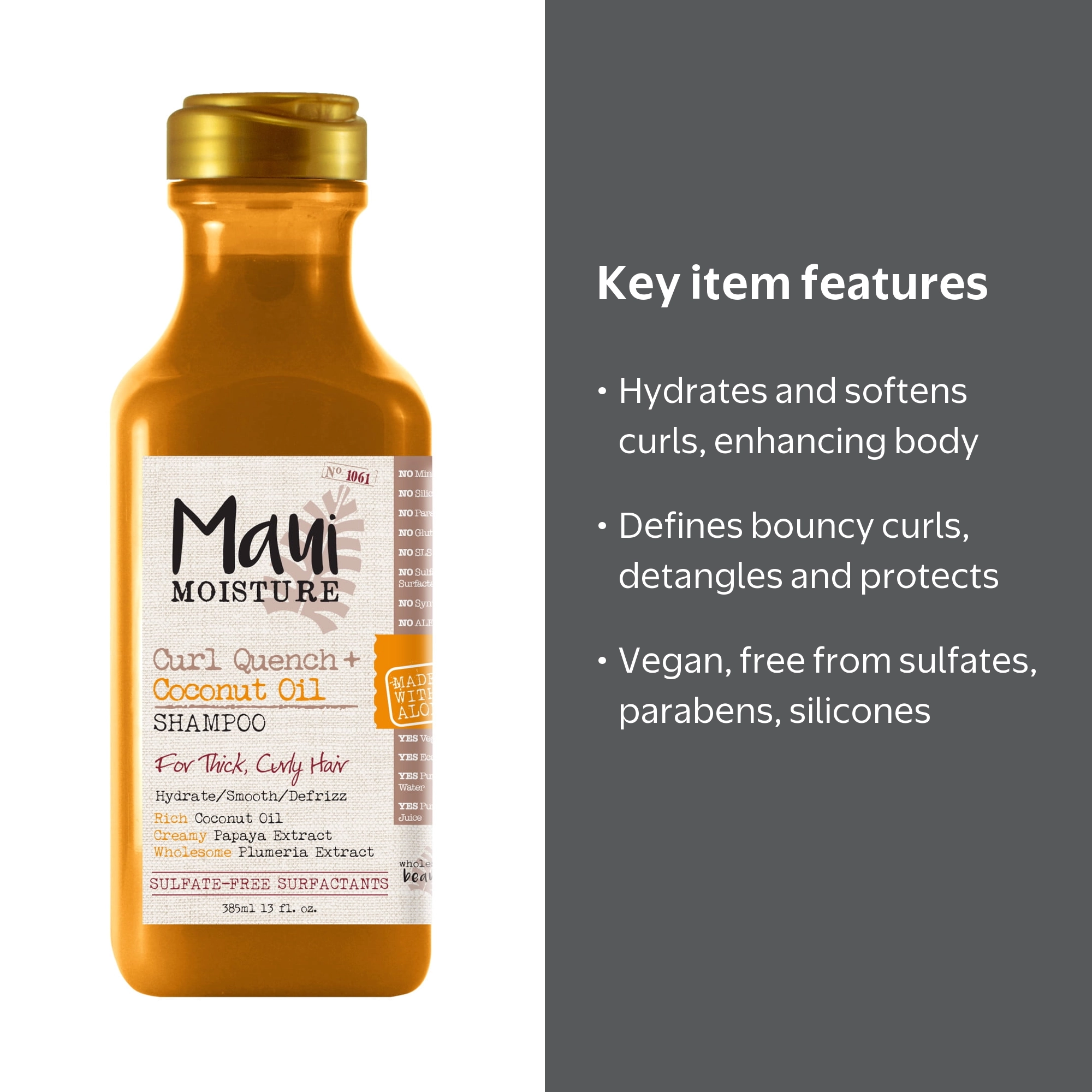 Mayumi。クールシャンプー×2 Rgトリートメント×1 Maui Nui Curl Quench + Coconut Oil Anti-Frizz Shampoo - Walmart.com
