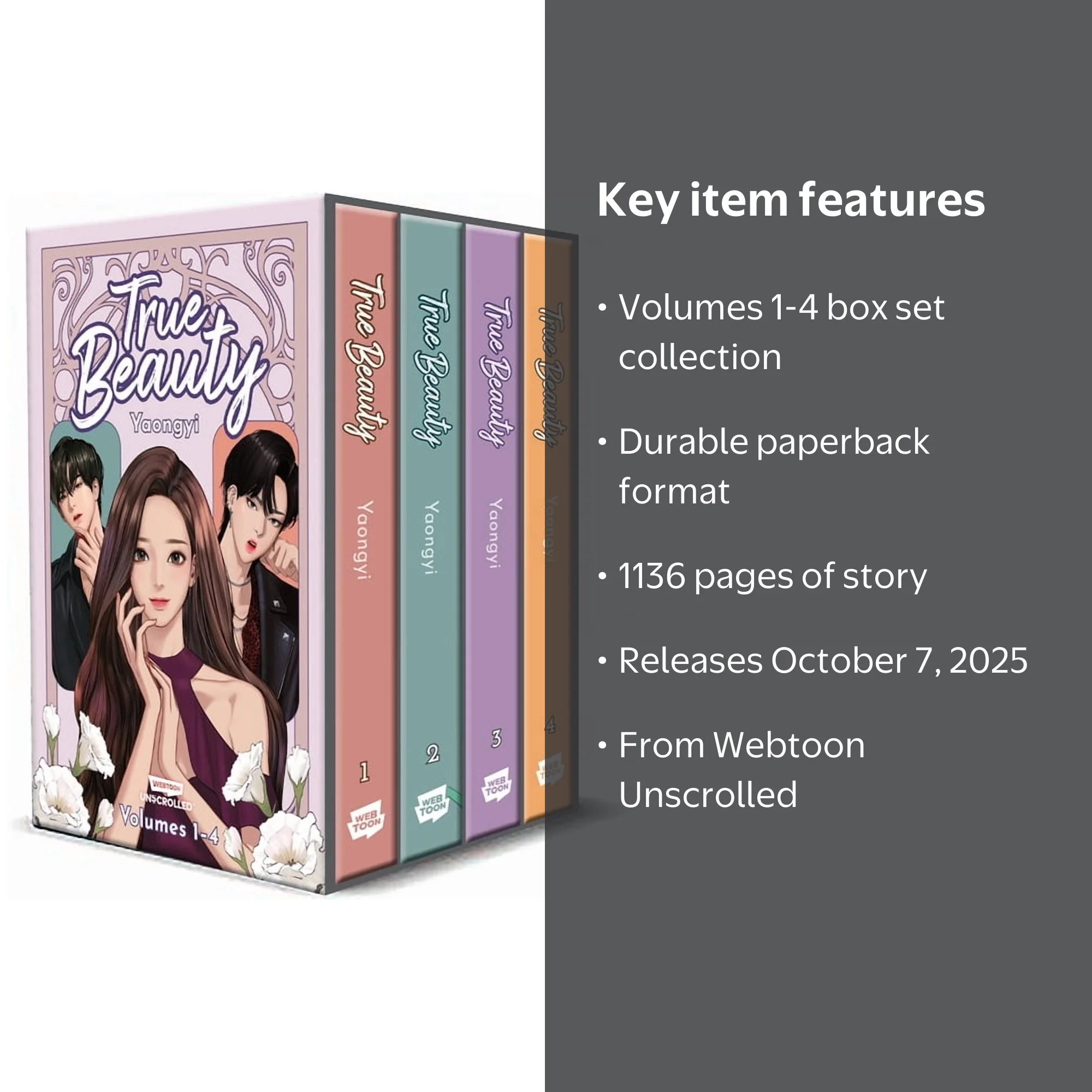 Yaongyi, True Beauty Box Set, Volumes 1-4, Webtoon Series