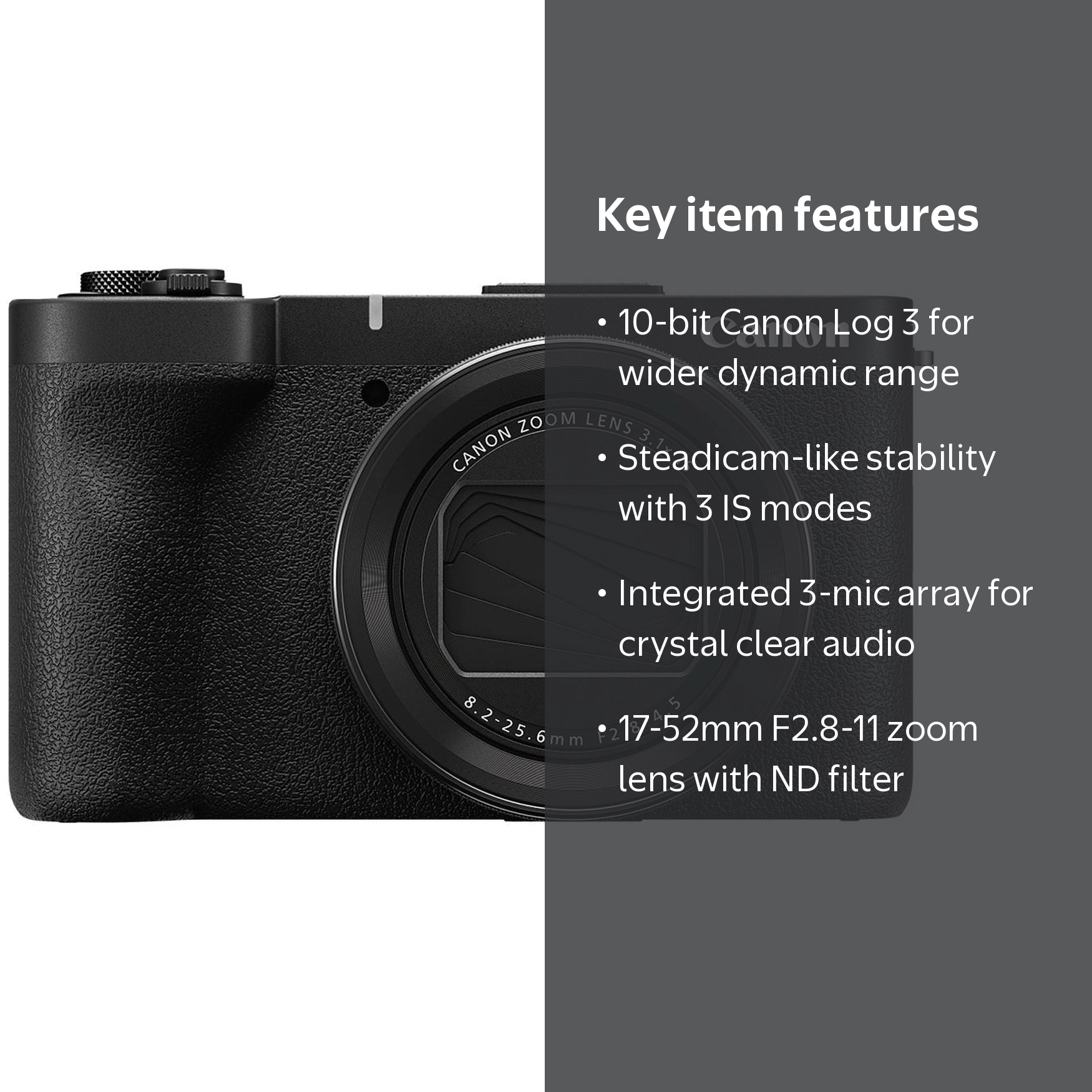Canon, Digital Camera, V1, Video-First, 4K30, CMOS Sensor